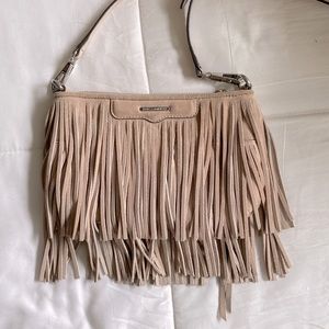 Rebecca Minkoff Light Pink Fringe Crossbody Bag
